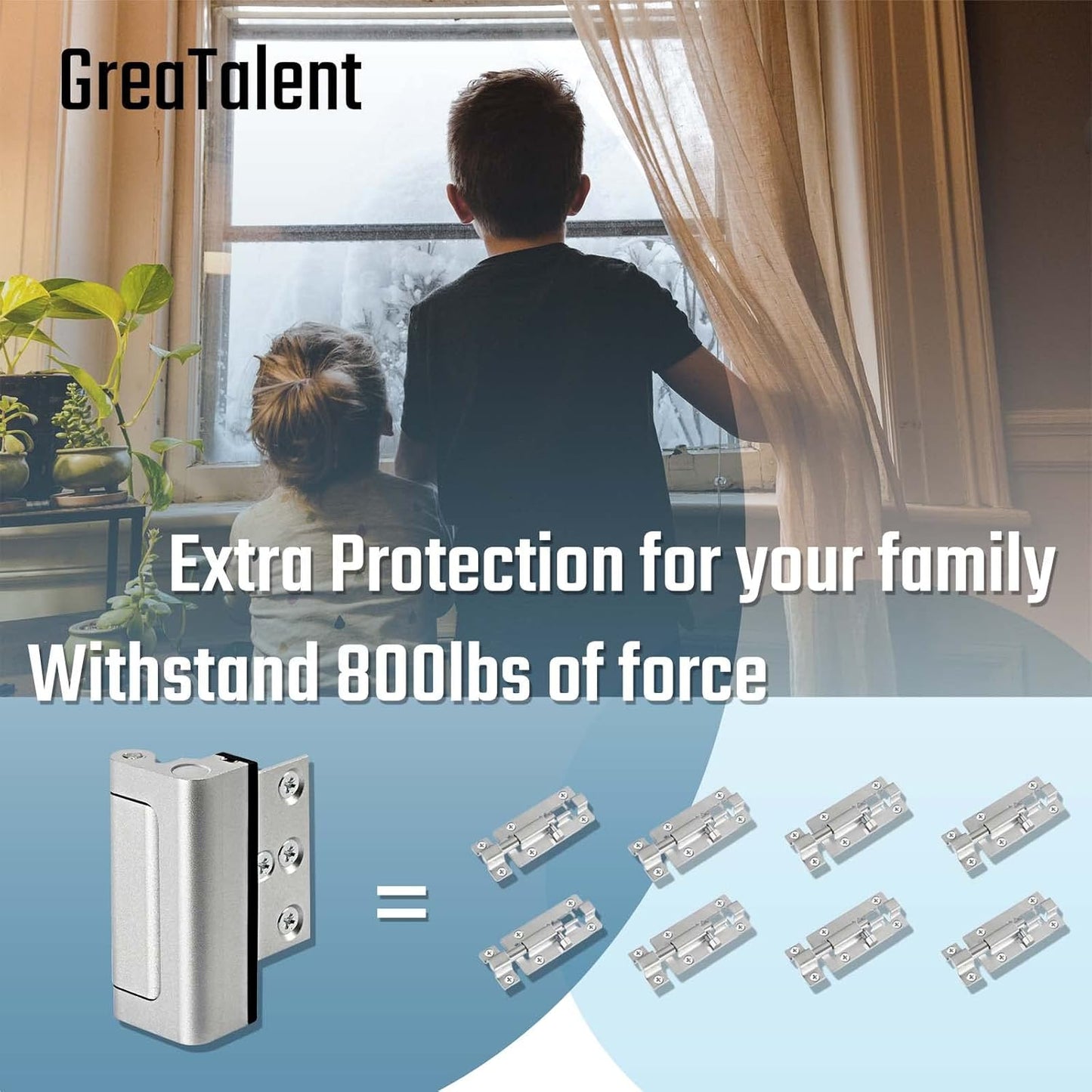 Home Security Door Reinforcement Lock