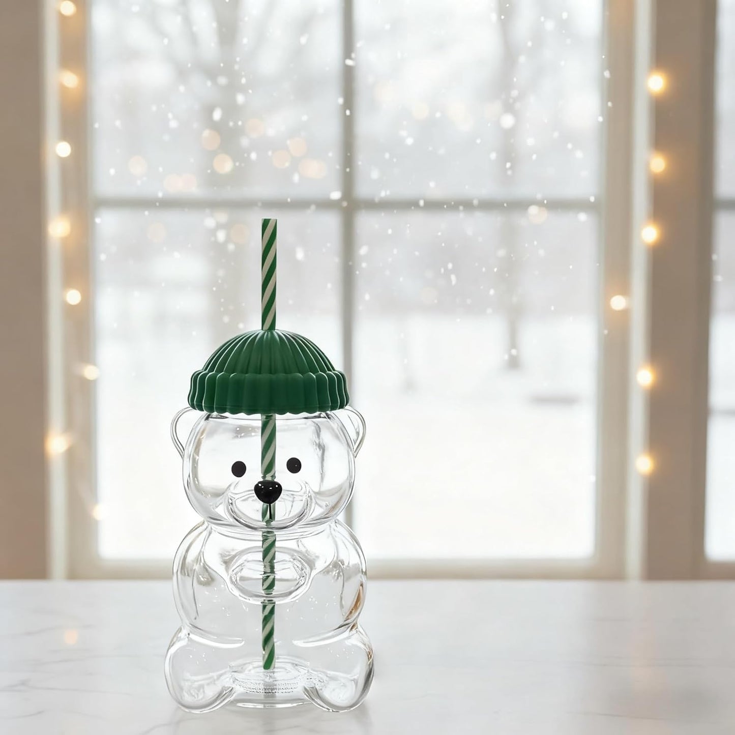 Cute Bear Glass Cup